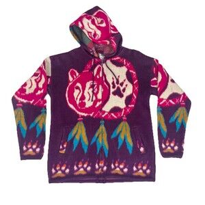 Yari Artesanias Full Zip Wool Sweater Men Size Large Native Southwestern Tribal